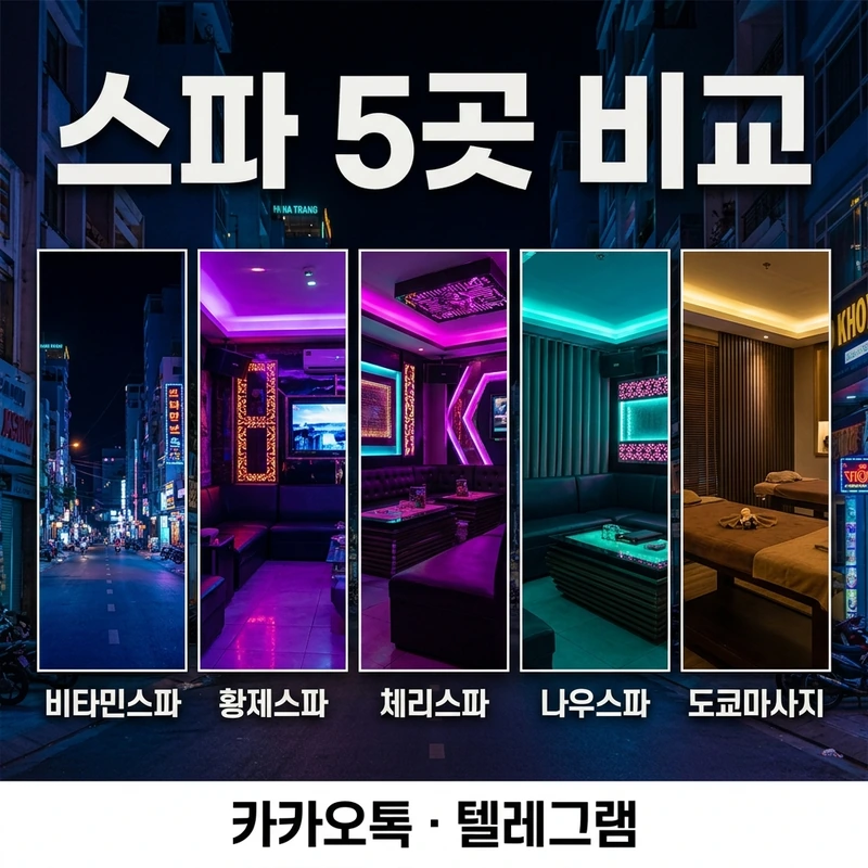 나트랑 마사지 스파 비교 비타민스파 황제스파 체리스파 나우스파 도쿄마사지