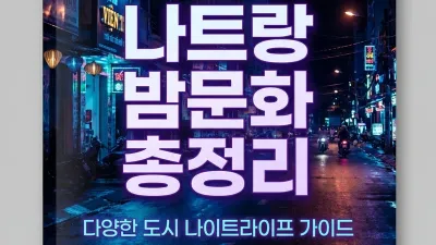 나트랑 밤문화 총정리 — 가라오케·불건마·마사지 동선 한눈에